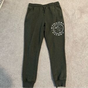 gymshark legacy jogger sweat size small olive green EUC